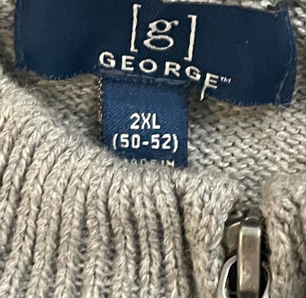 Men's Gray Sweater with White Stripe