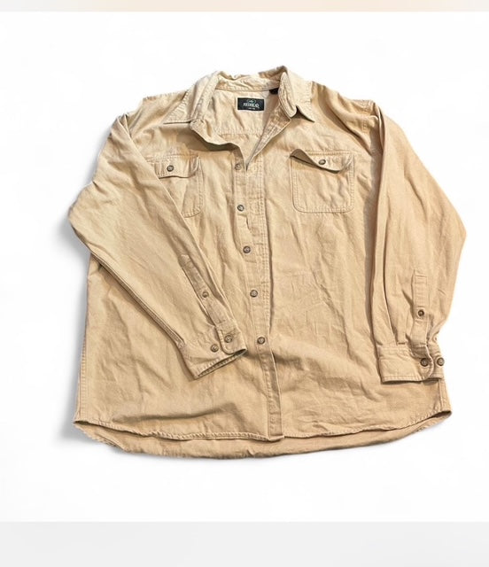Men's Tan Button Up