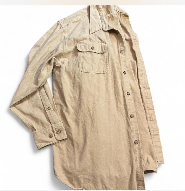 Men's Tan Button Up