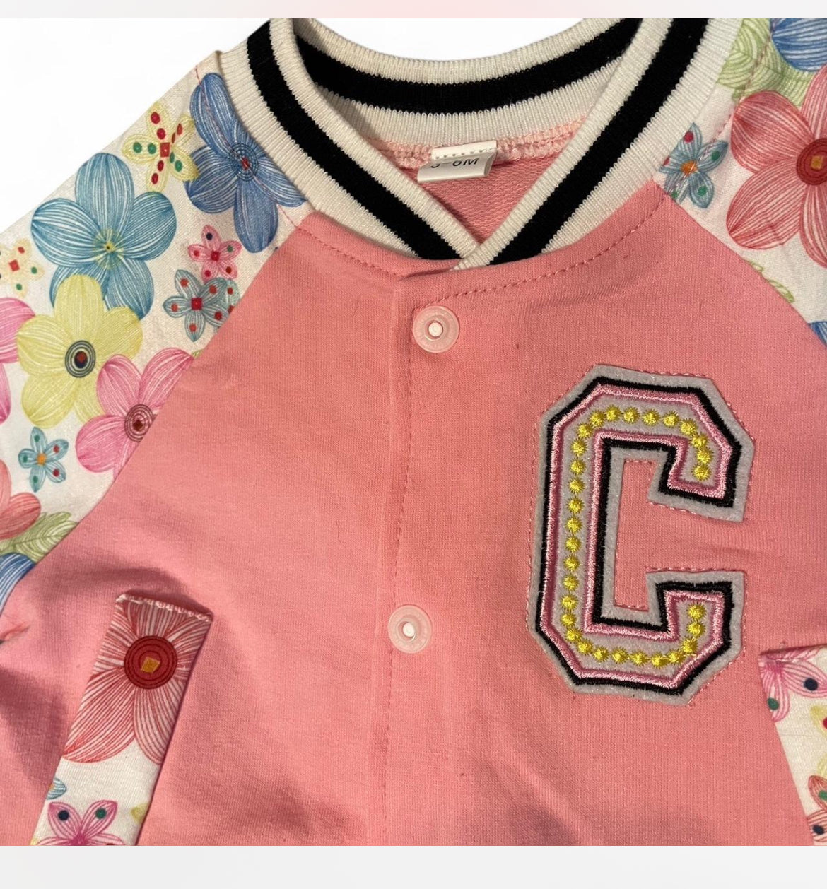 Pink and Floral baby jacket