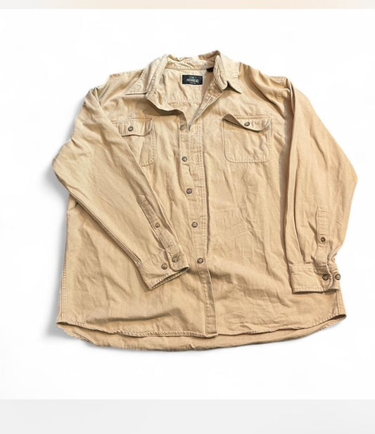 Men's Tan Button Up