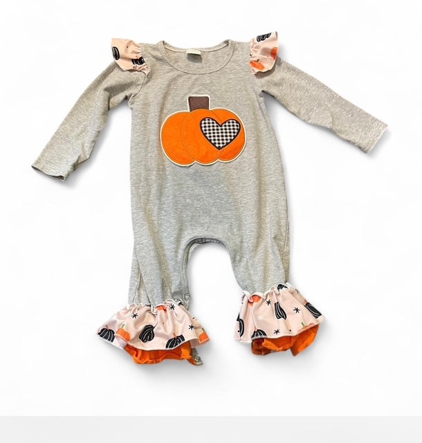 Ruffled Pumpkin Romper