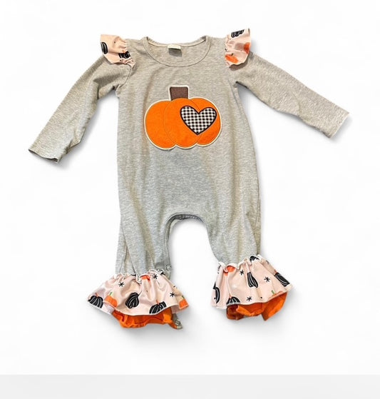 Ruffled Pumpkin Romper